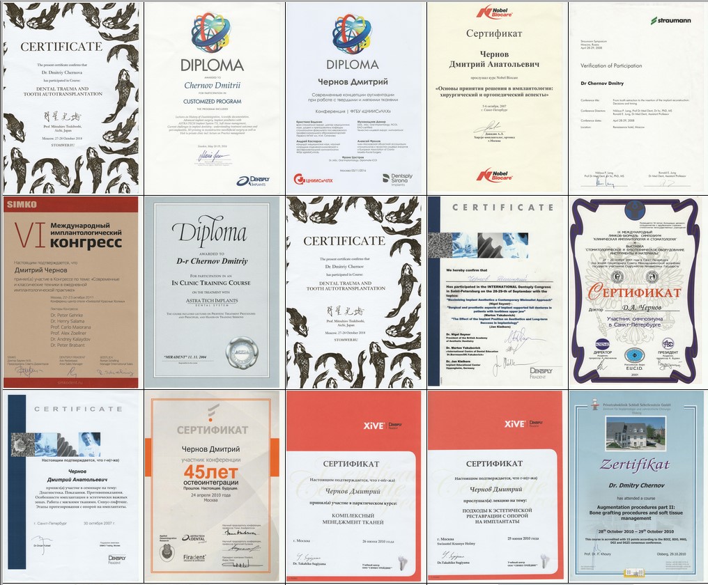 Чернов Д. А. сертификаты Доктора Неватекс Сертификаты